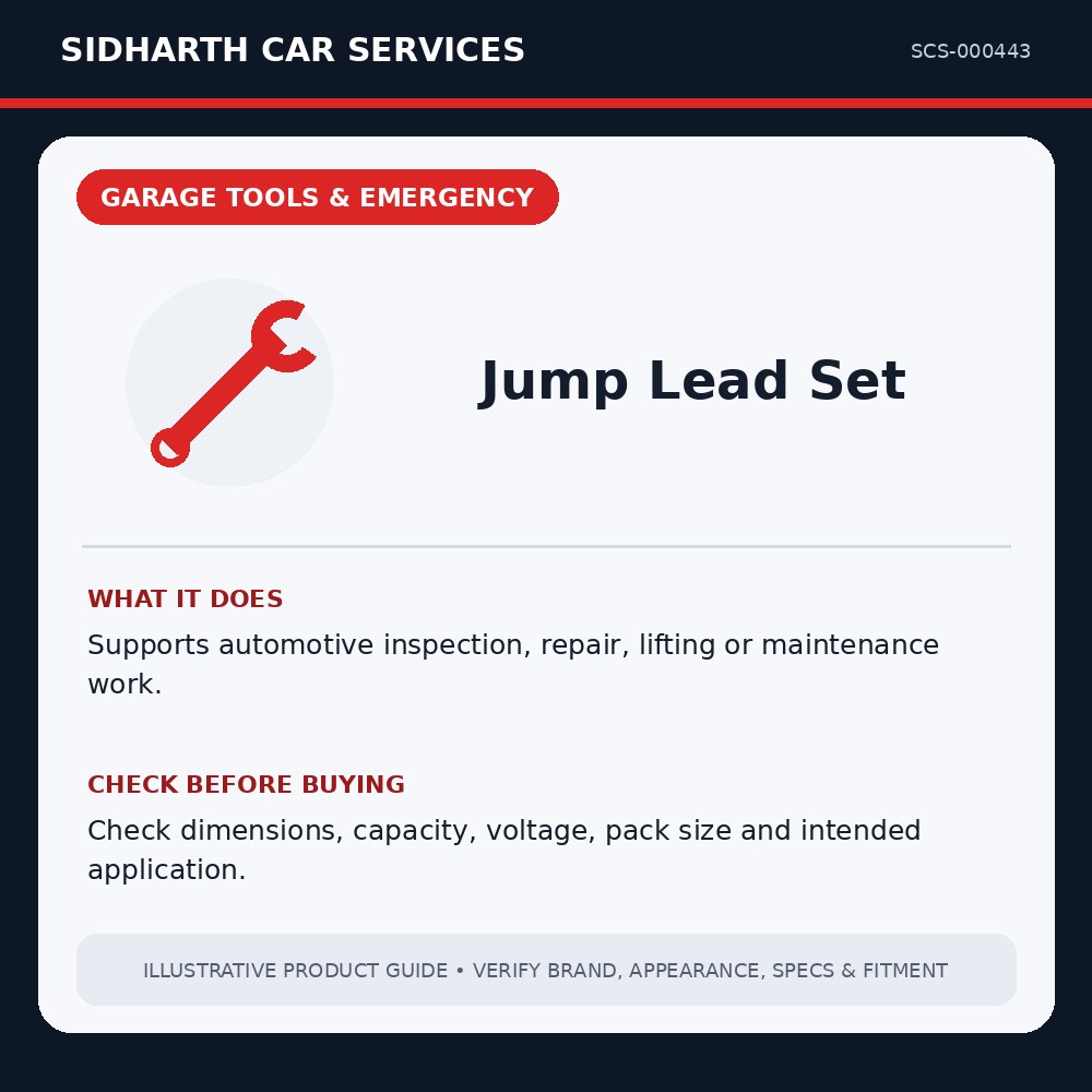 Jump Lead Set illustrative product guide