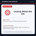 Locking Wheel Nut Set illustrative product guide