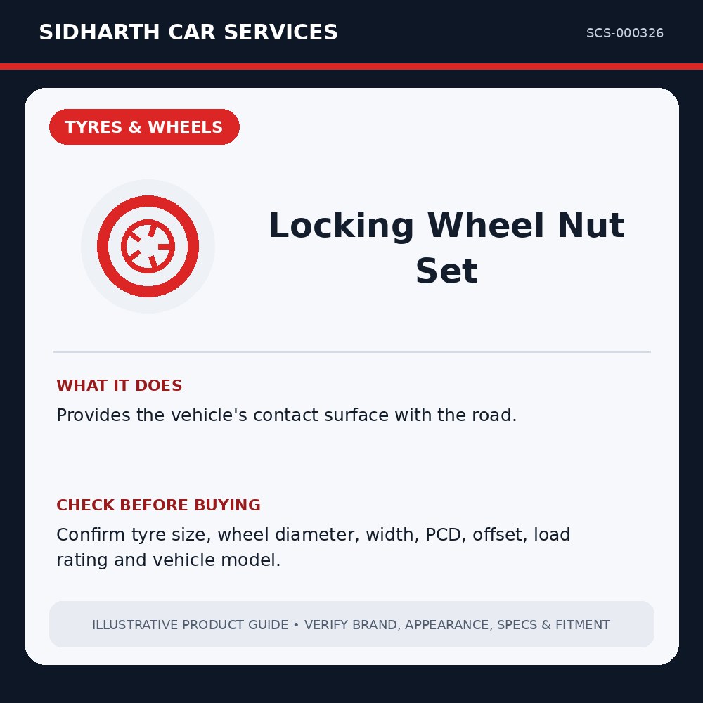 Locking Wheel Nut Set illustrative product guide