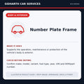 Number Plate Frame illustrative product guide