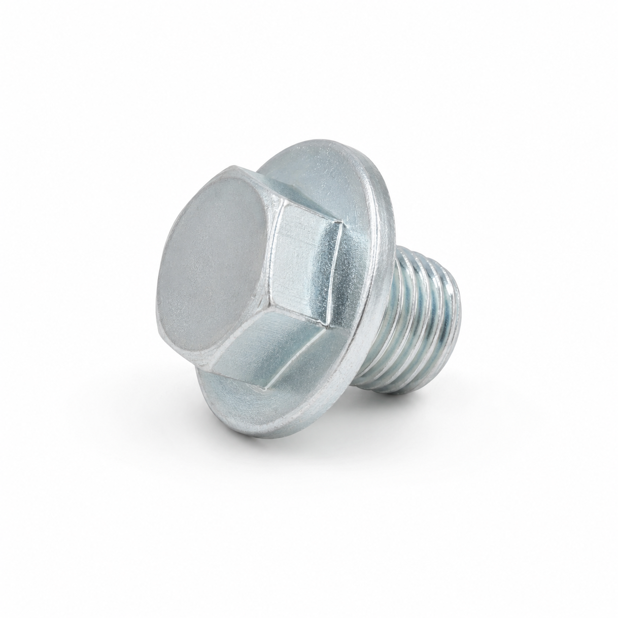 Generic engine oil drain plug on a clean studio background