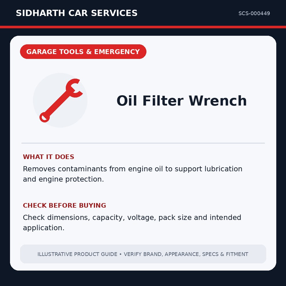 Oil Filter Wrench illustrative product guide