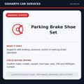 Parking Brake Shoe Set illustrative product guide