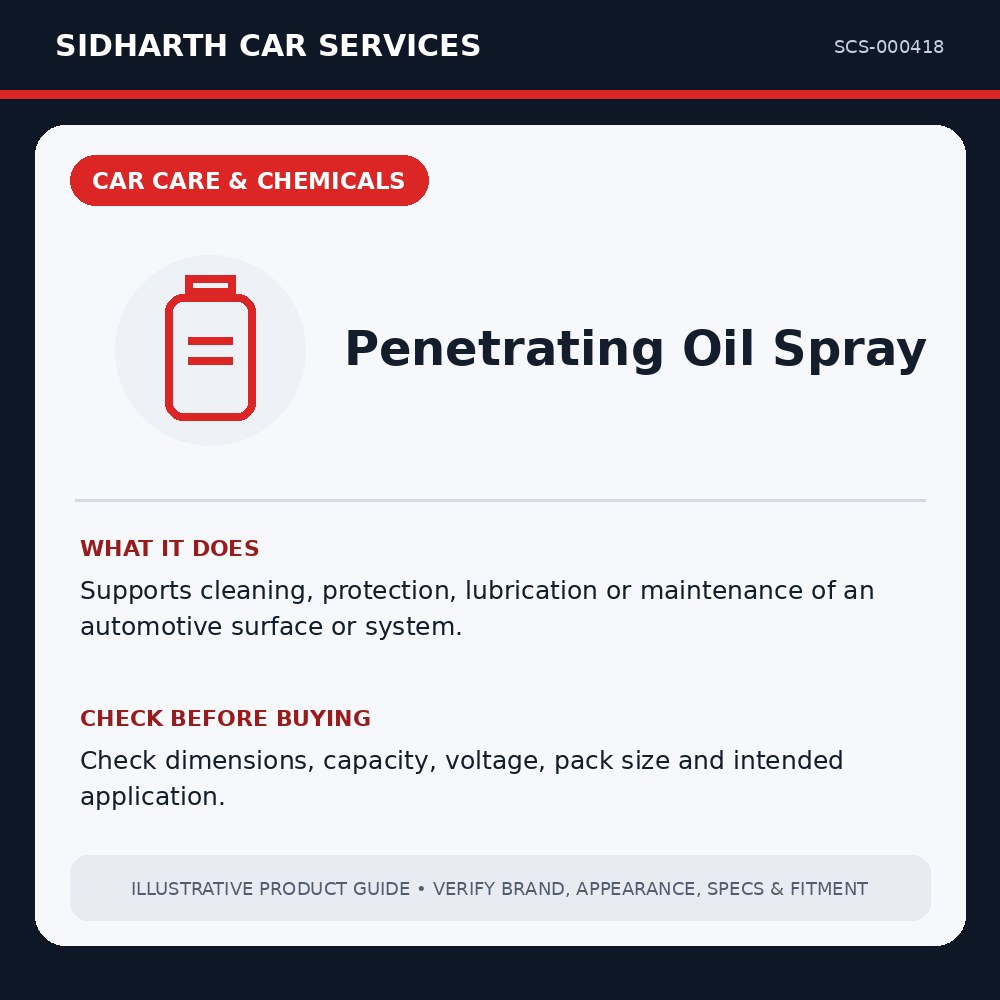 Penetrating Oil Spray illustrative product guide