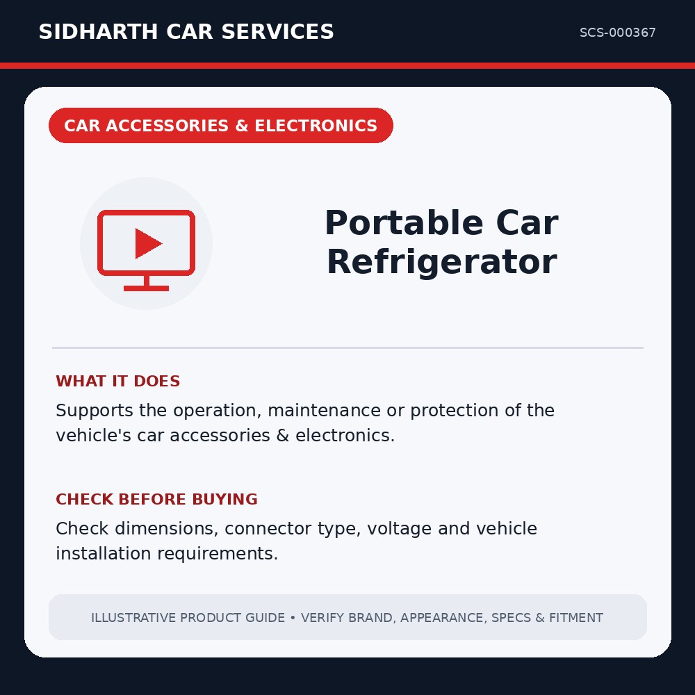 Portable Car Refrigerator illustrative product guide