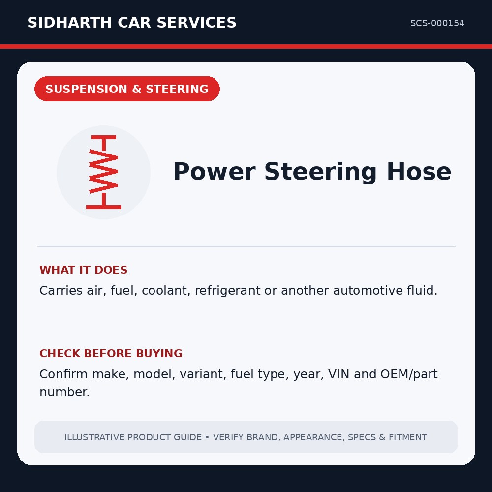 Power Steering Hose illustrative product guide