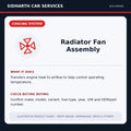 Radiator Fan Assembly illustrative product guide