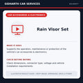 Rain Visor Set illustrative product guide