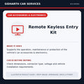 Remote Keyless Entry Kit illustrative product guide