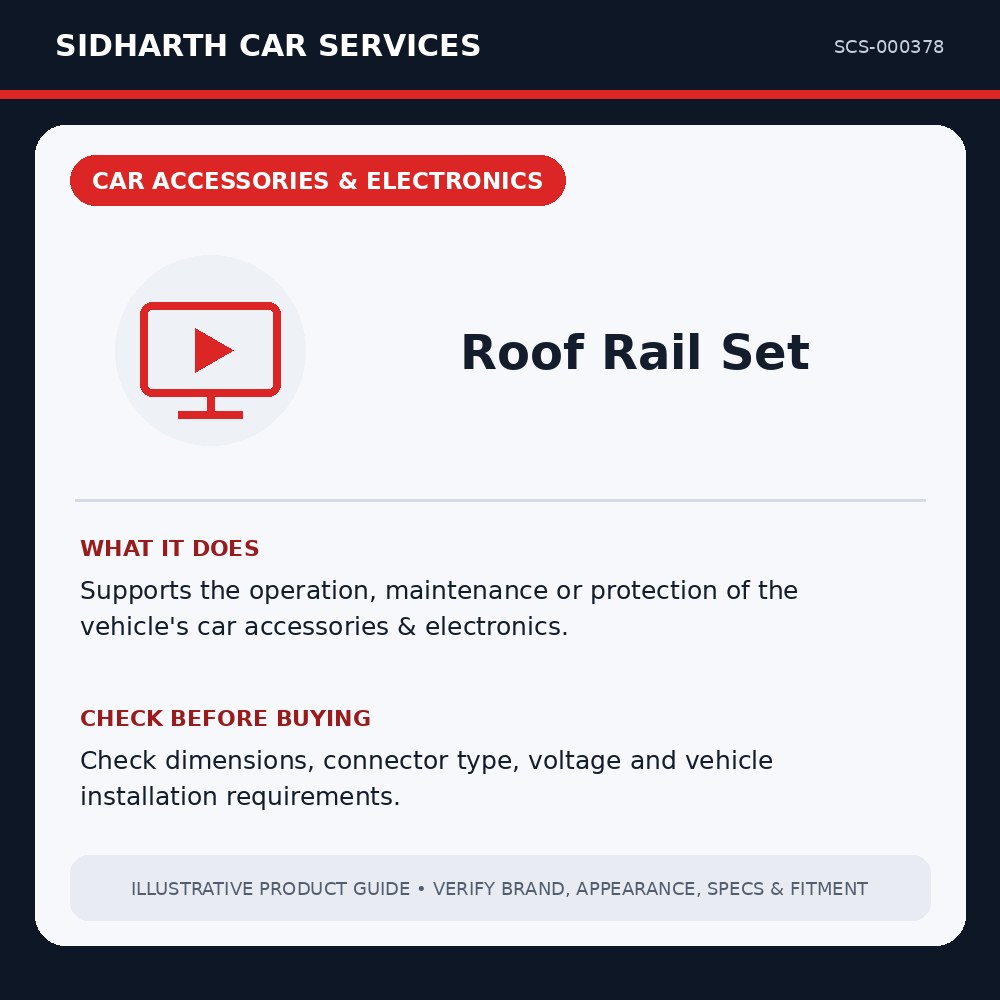 Roof Rail Set illustrative product guide