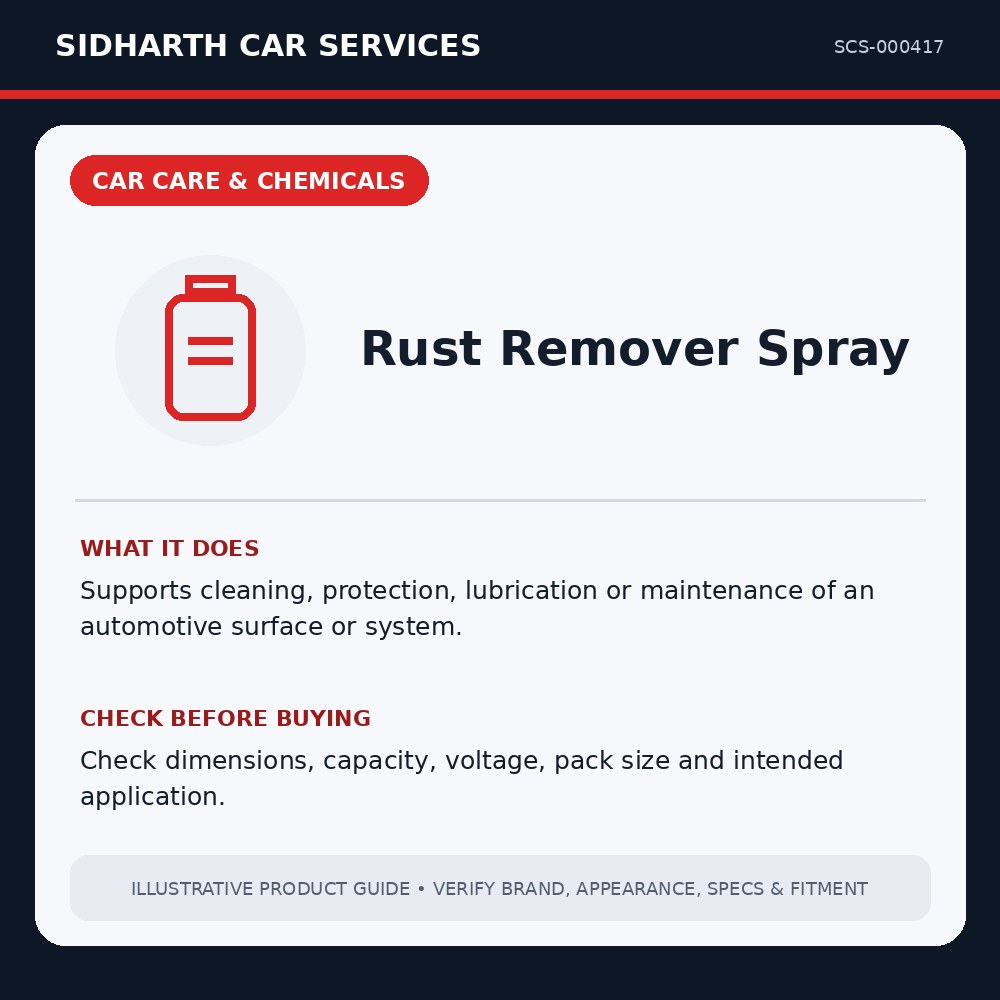 Rust Remover Spray illustrative product guide