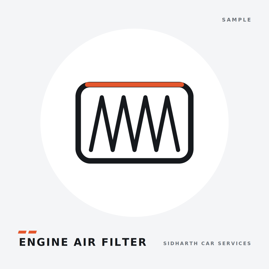 Engine air filter replacement — sample product illustration