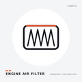 Engine air filter replacement — sample product illustration