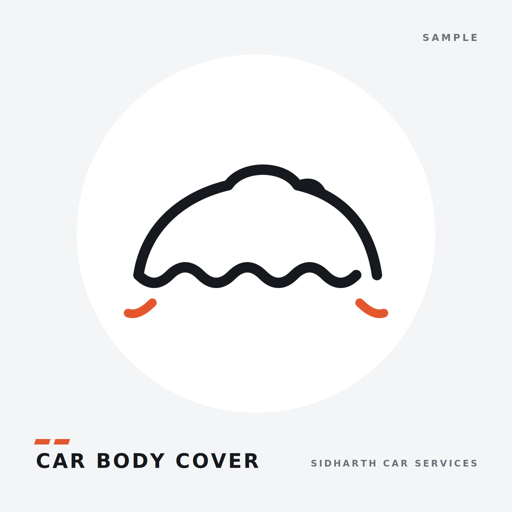 Waterproof car body cover with mirror pockets — sample product illustration
