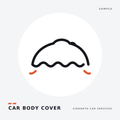 Waterproof car body cover with mirror pockets — sample product illustration