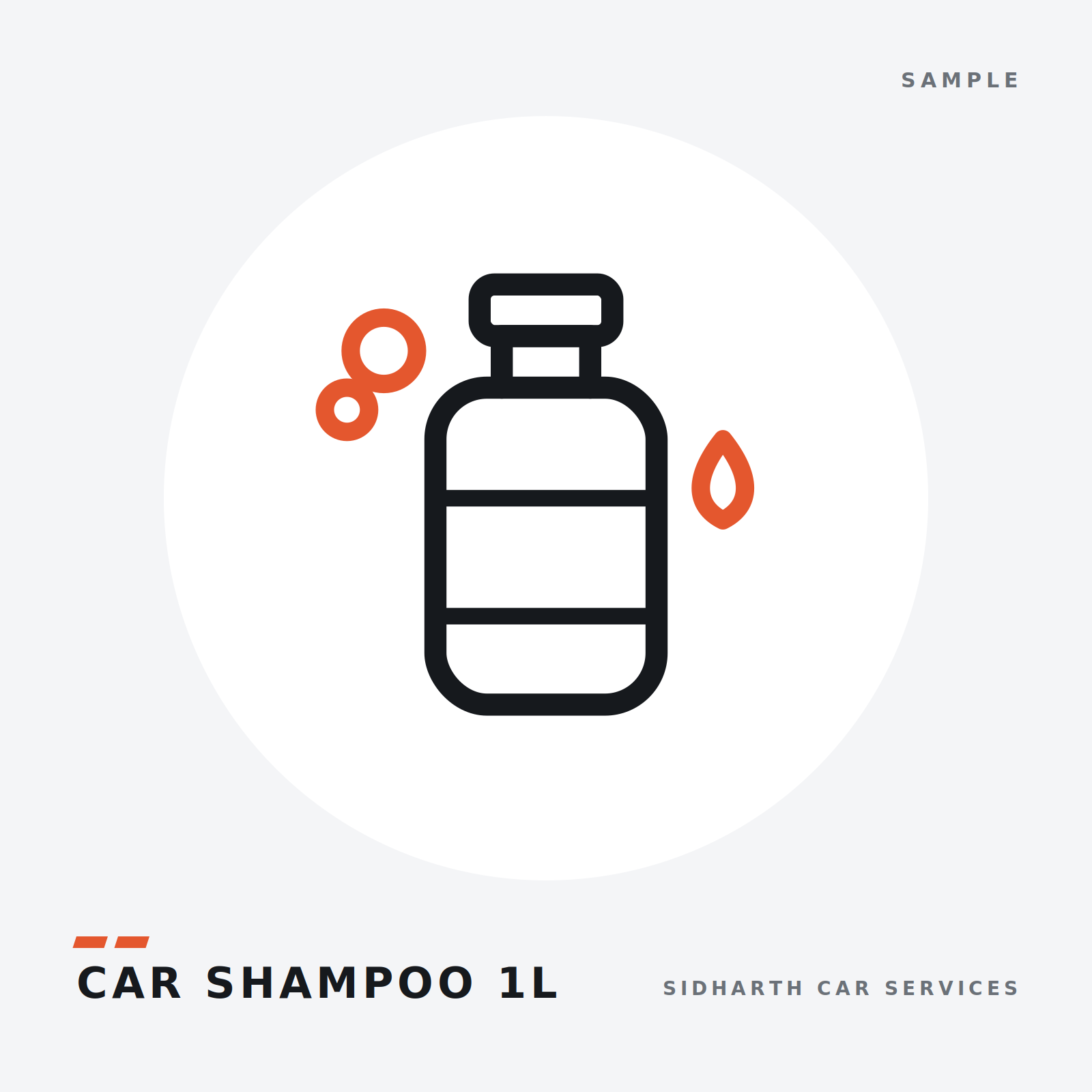 pH-neutral car shampoo 1 litre — sample product illustration