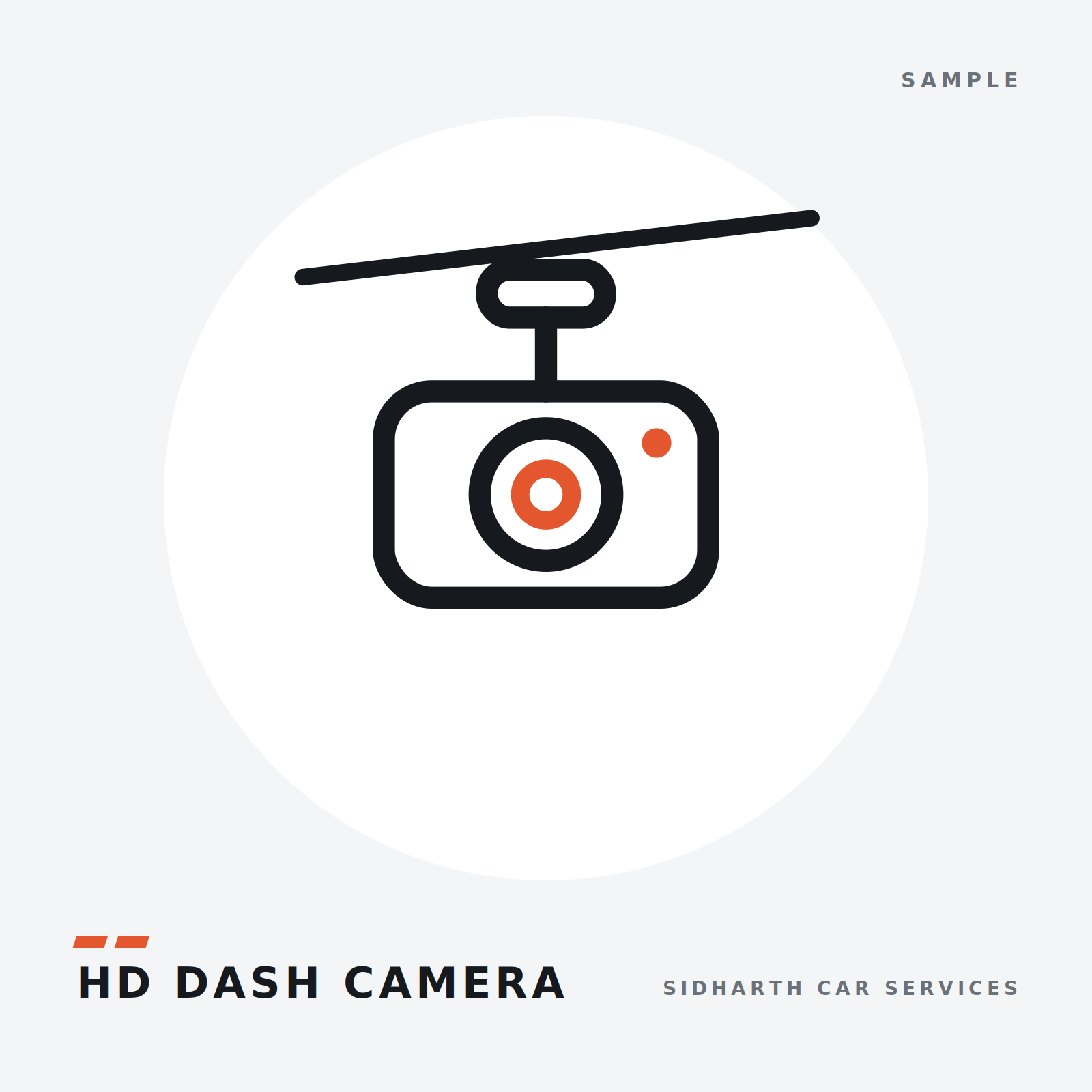 Full HD 1080p dash camera — sample product illustration