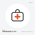 Car first aid and emergency kit — sample product illustration