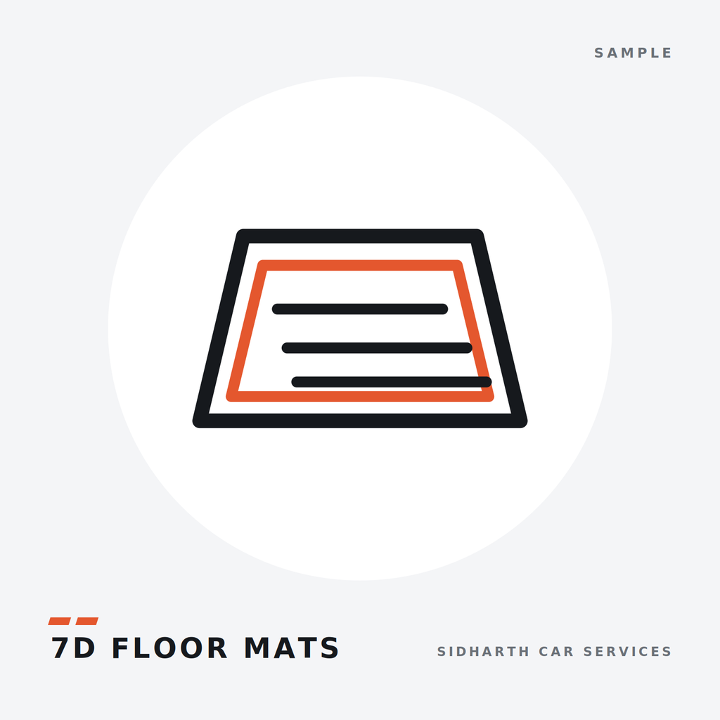 7D car floor mats set of 5 — sample product illustration
