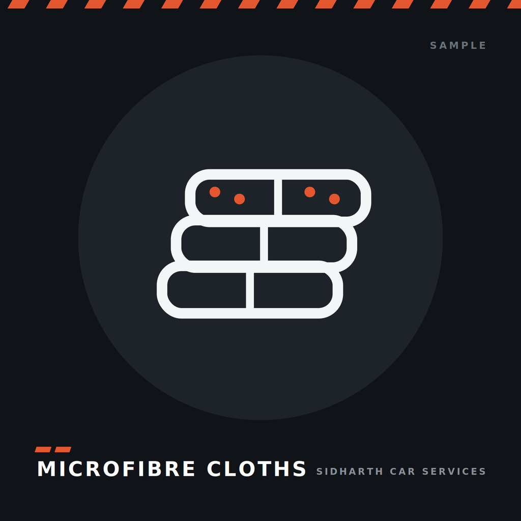 Microfibre cleaning cloths pack of 4 — sample product illustration on dark background