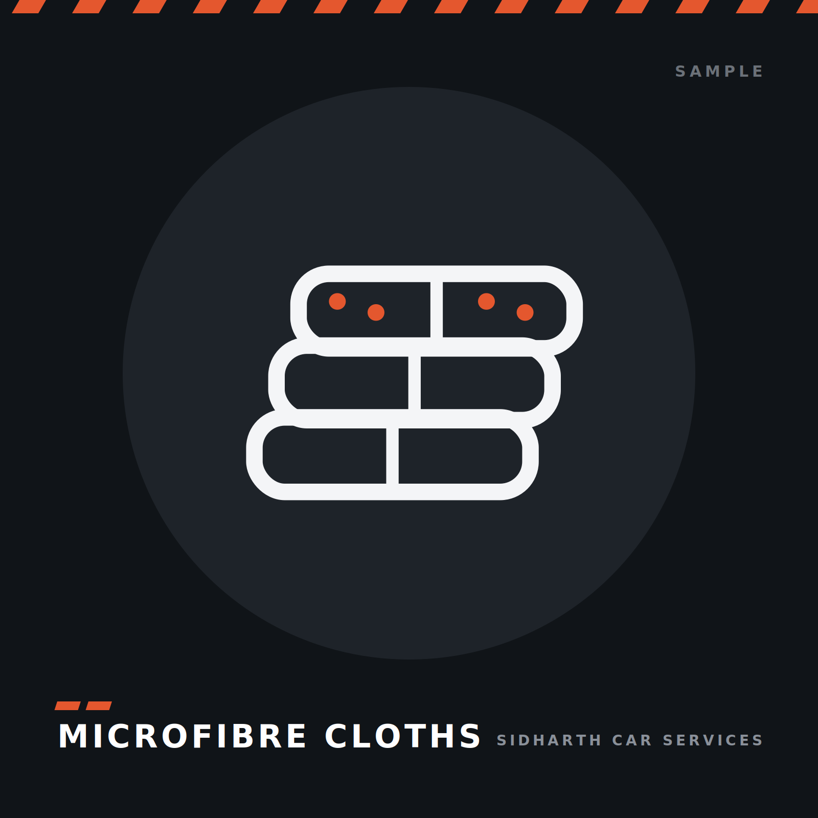 Microfibre cleaning cloths pack of 4 — sample product illustration on dark background
