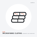 Microfibre cleaning cloths pack of 4 — sample product illustration