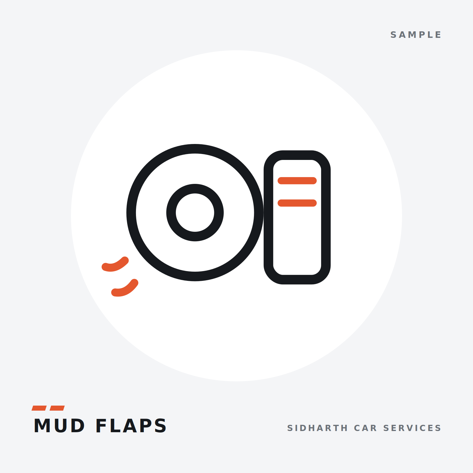 Universal mud flaps set of 4 — sample product illustration