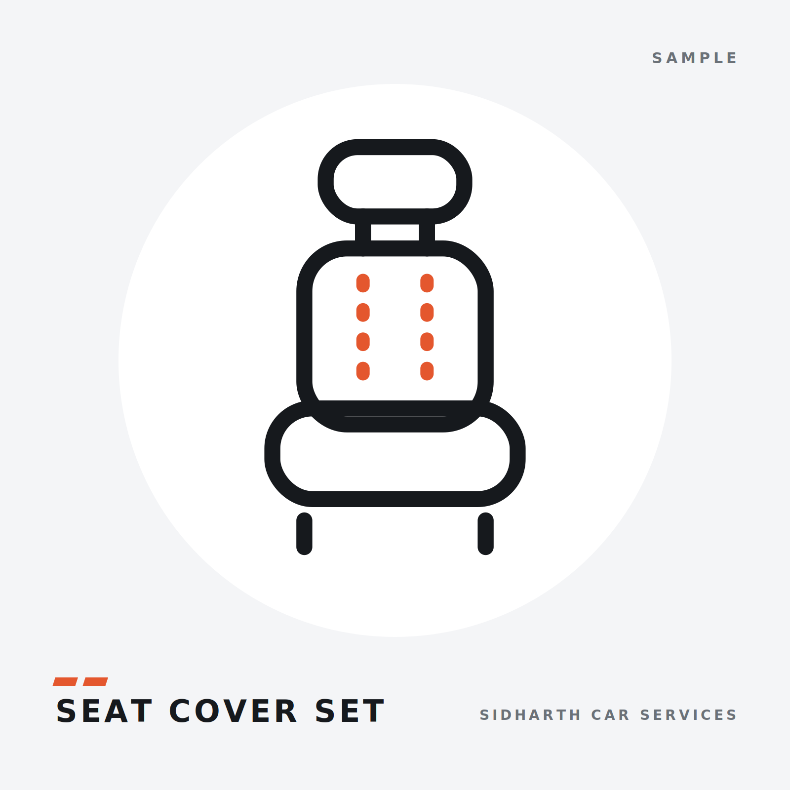 Universal PU leather car seat cover set — sample product illustration