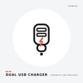Dual USB fast car charger 12V — sample product illustration