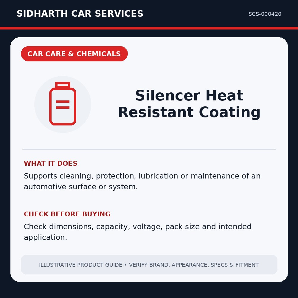 Silencer Heat Resistant Coating illustrative product guide