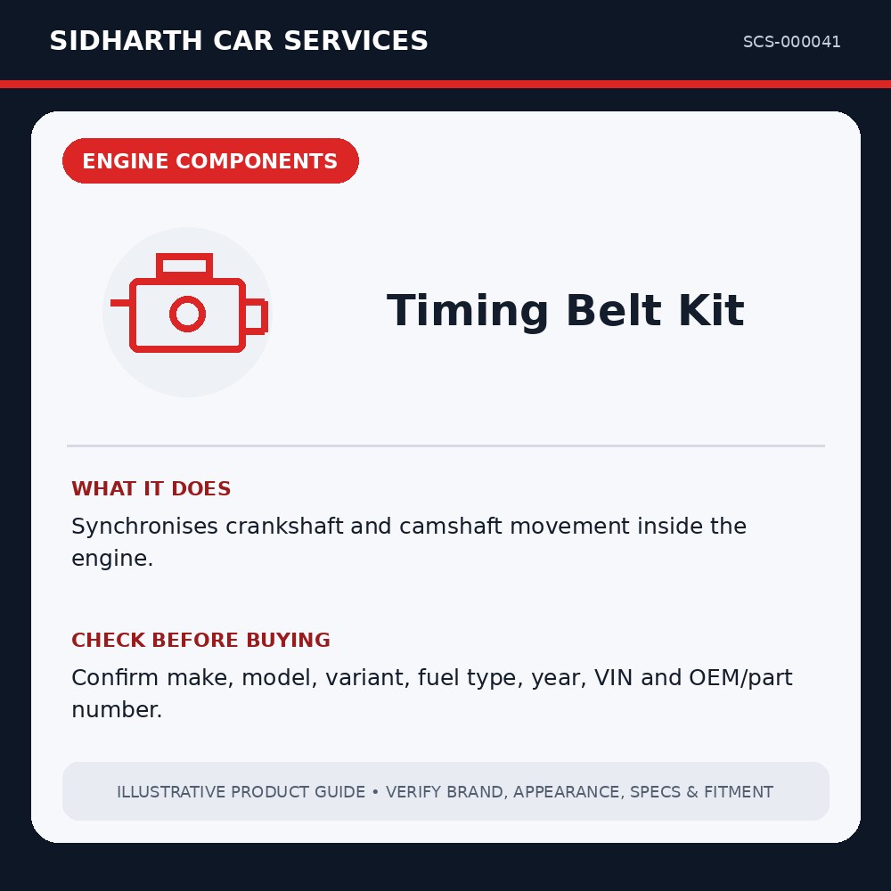 Timing Belt Kit illustrative product guide