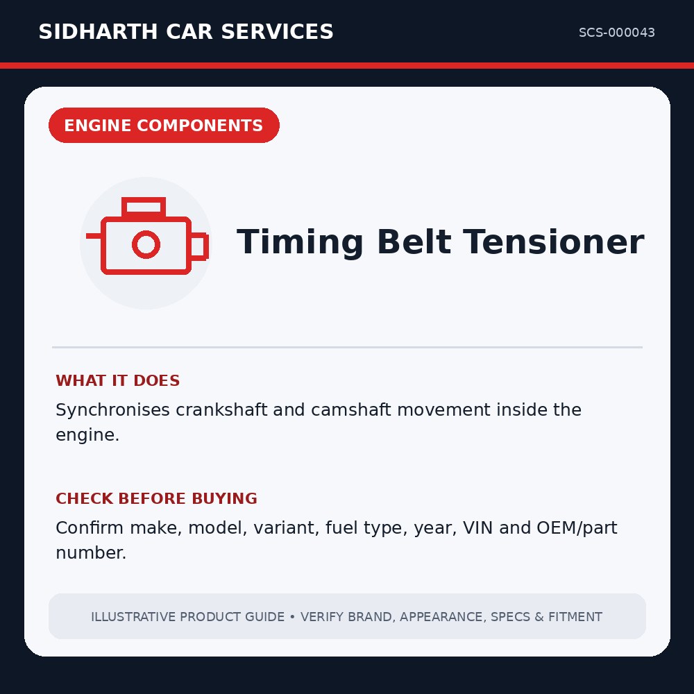 Timing Belt Tensioner illustrative product guide