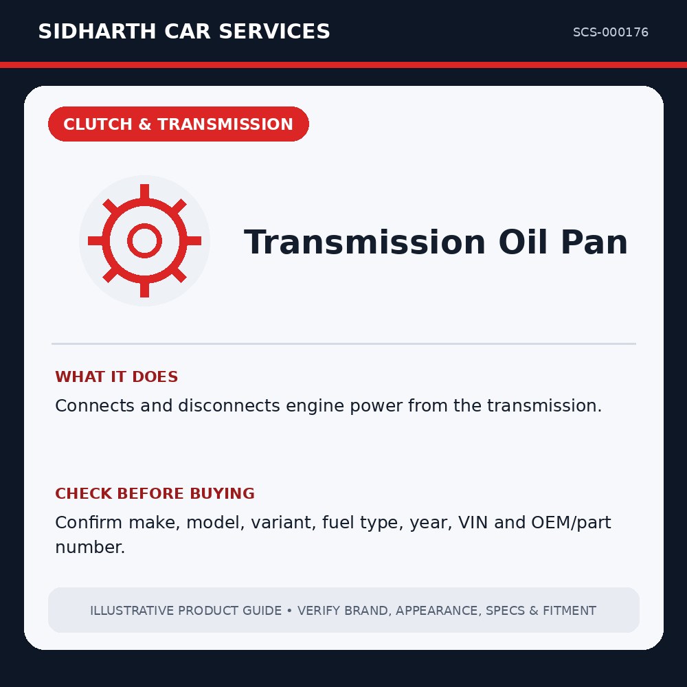 Transmission Oil Pan illustrative product guide