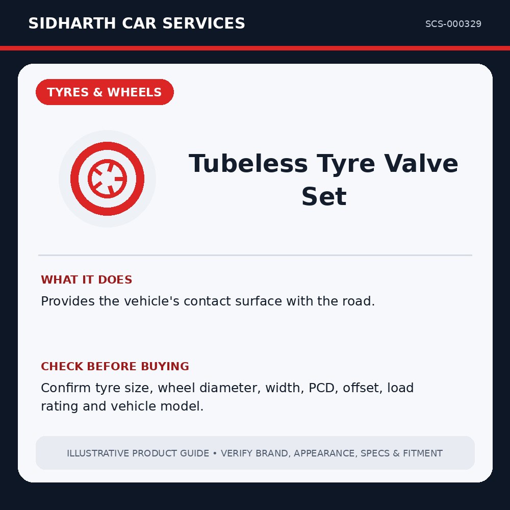 Tubeless Tyre Valve Set illustrative product guide