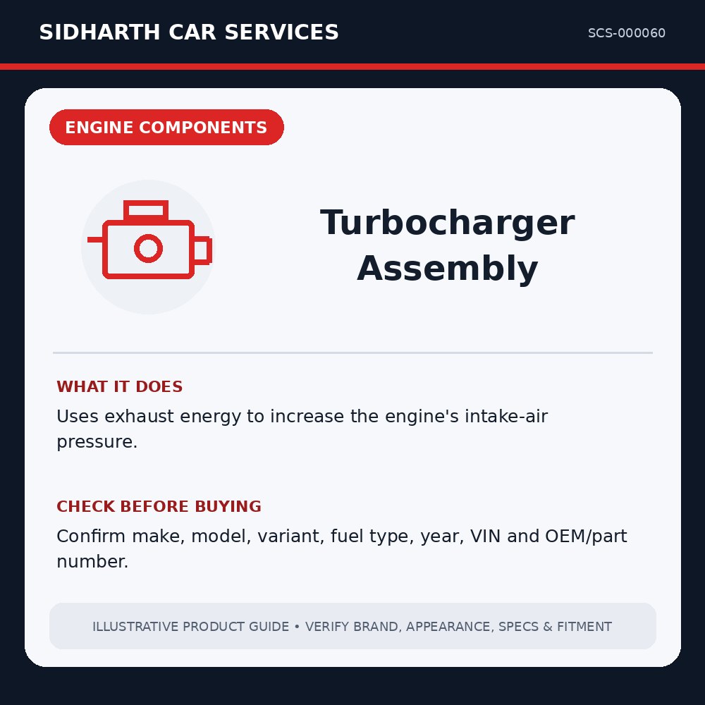 Turbocharger Assembly illustrative product guide