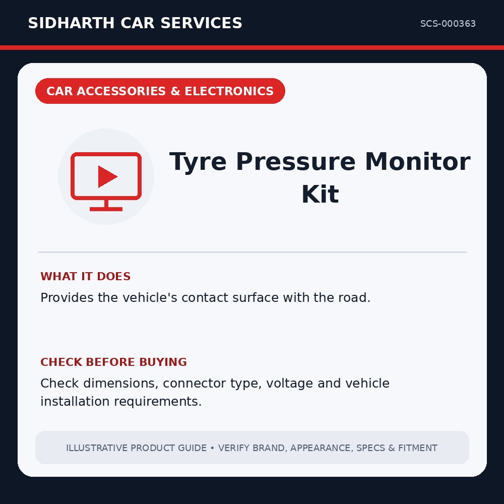 Tyre Pressure Monitor Kit illustrative product guide