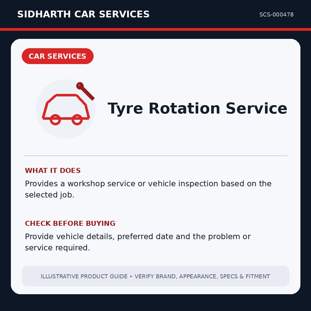 Tyre Rotation Service illustrative product guide