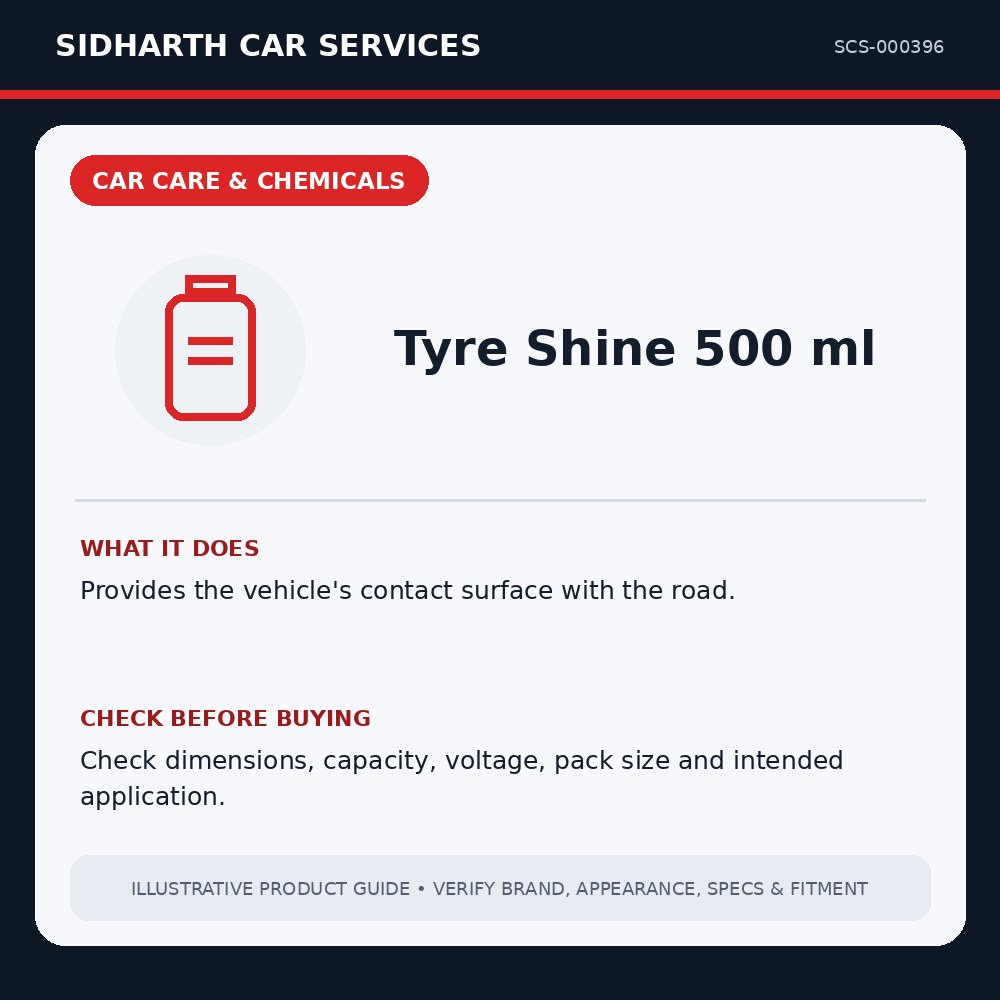 Tyre Shine 500 ml illustrative product guide