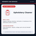 Upholstery Cleaner illustrative product guide
