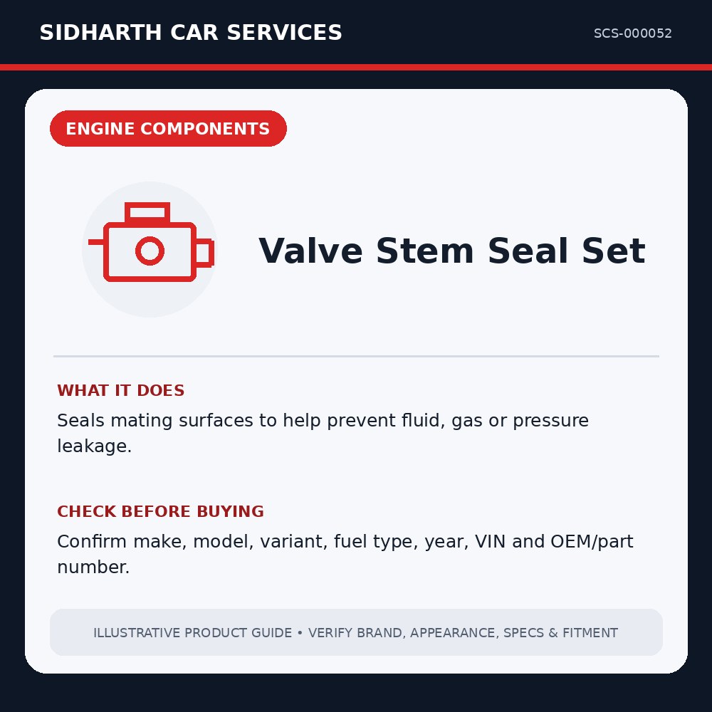 Valve Stem Seal Set illustrative product guide