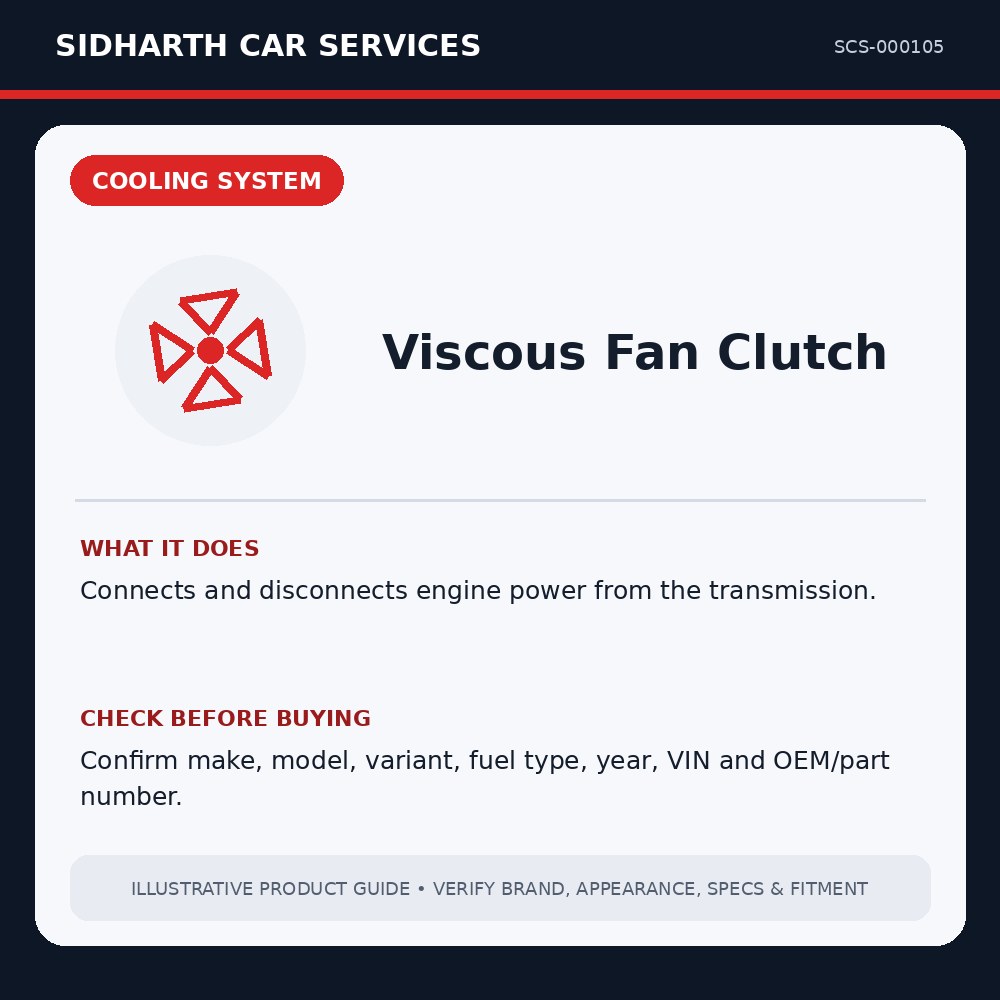 Viscous Fan Clutch illustrative product guide