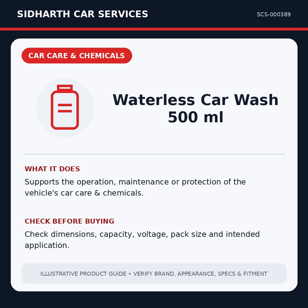 Waterless Car Wash 500 ml illustrative product guide