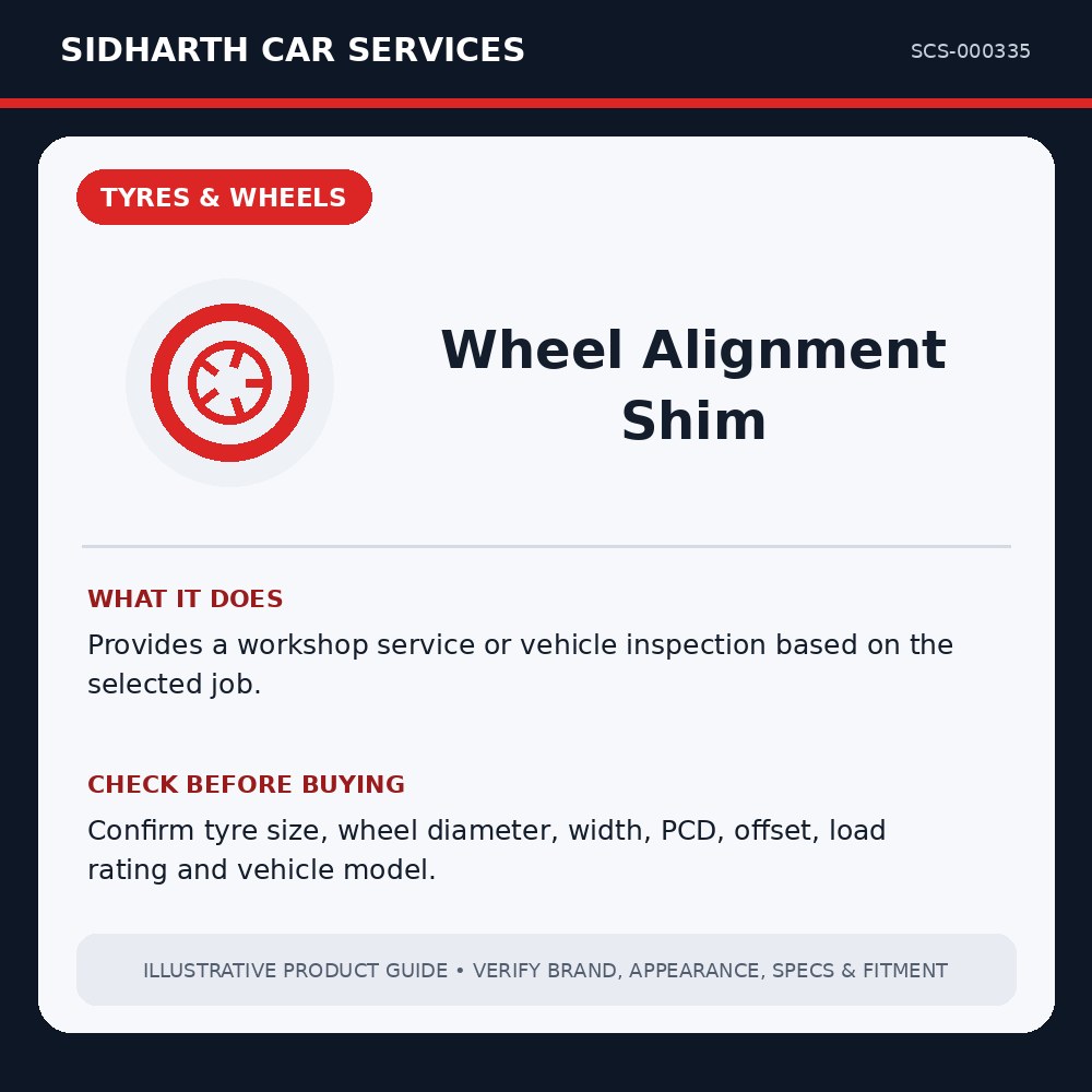 Wheel Alignment Shim illustrative product guide