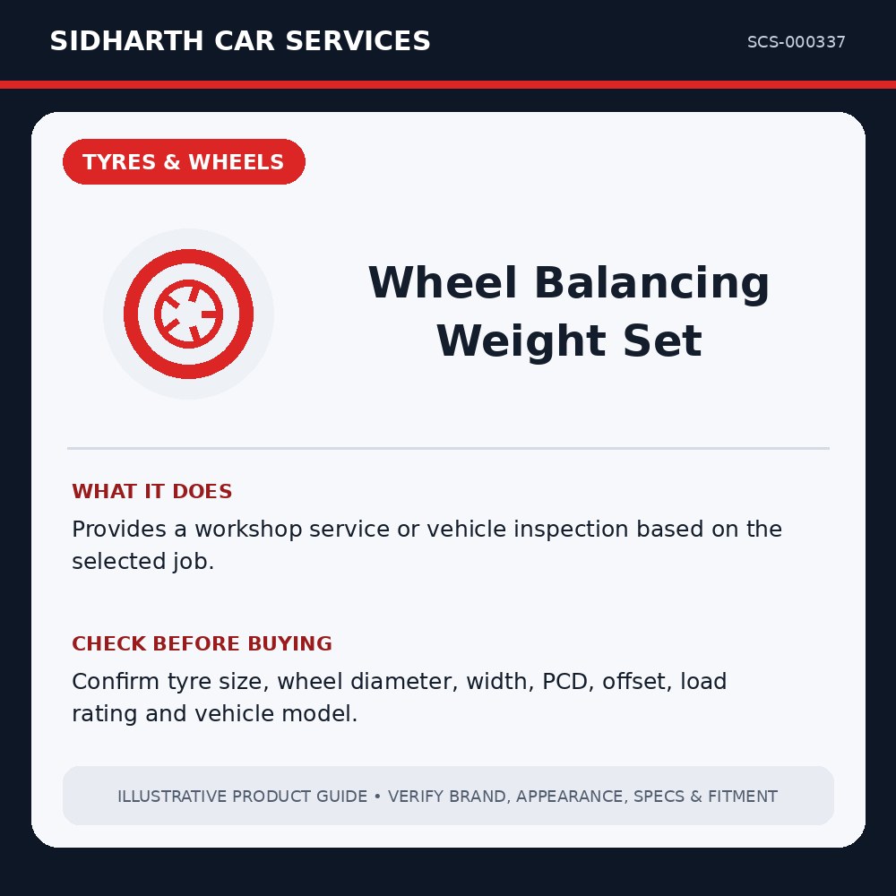 Wheel Balancing Weight Set illustrative product guide