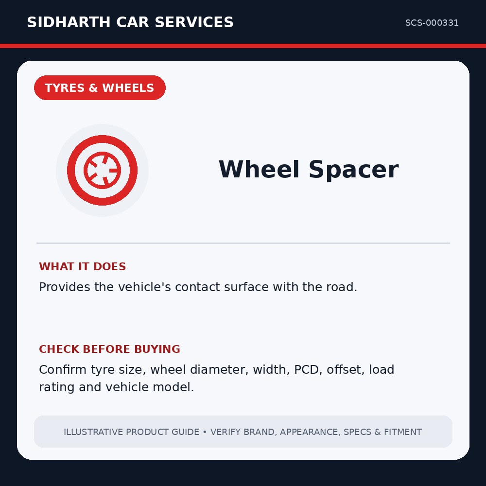 Wheel Spacer illustrative product guide