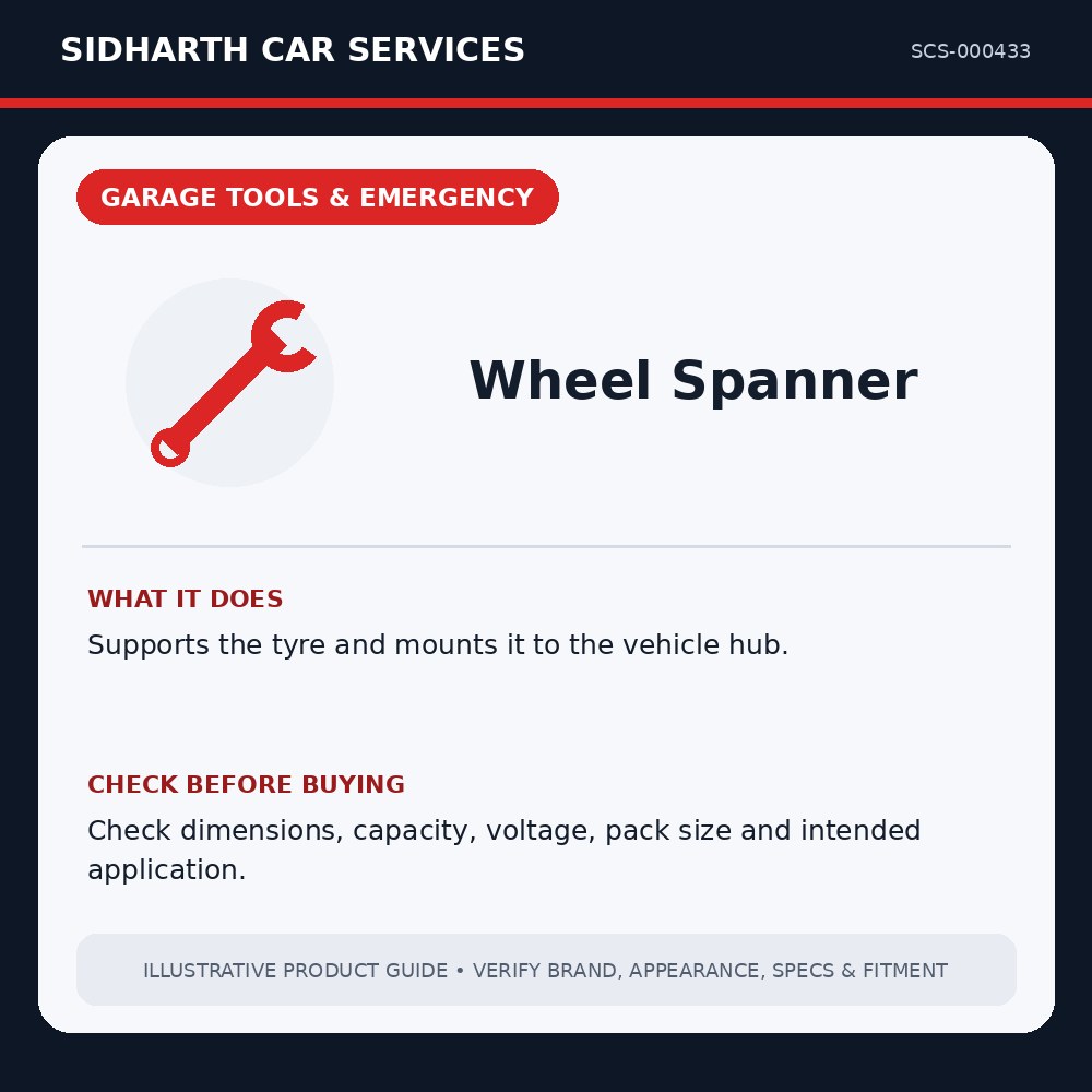 Wheel Spanner illustrative product guide